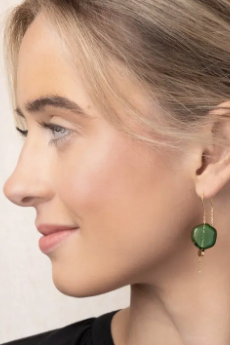 Refined Glass Threader Earring