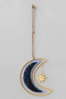 Stained Glass Light Catcher - Moon Star