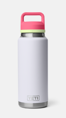 YETI Rambler 36 oz Bottle with Chug Cap - Moon Dust/Pink/Grasshopper