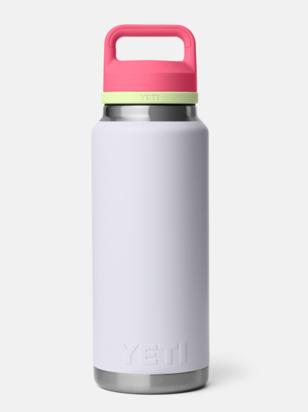 YETI Rambler 36 oz Bottle with Chug Cap - Moon Dust/Pink/Grasshopper