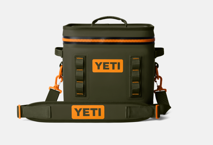 YETI Hopper Flip 12 Soft Cooler - Olive/King Crab Orange