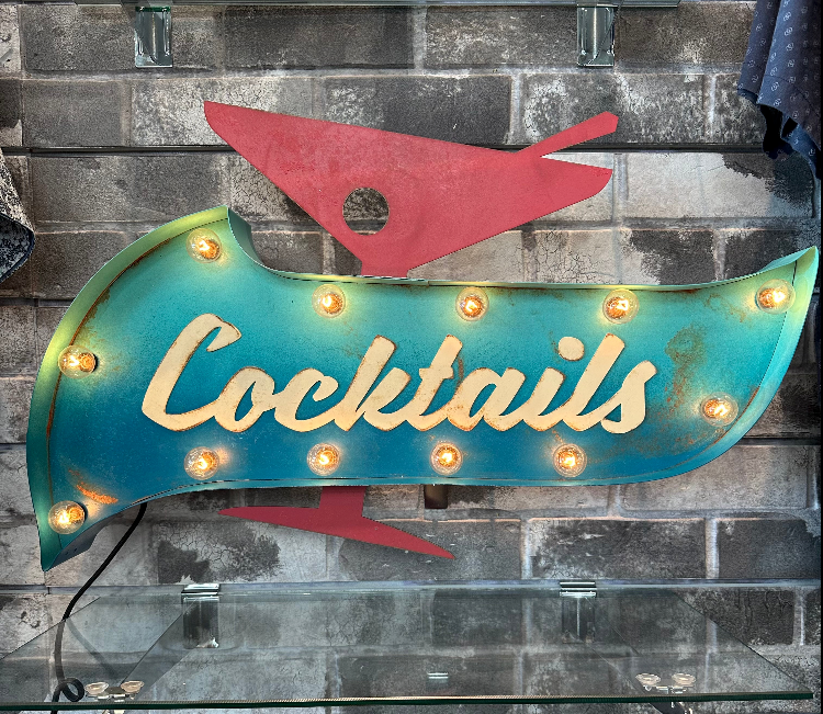Cocktail Sign with Martini Glass | Fosterweld