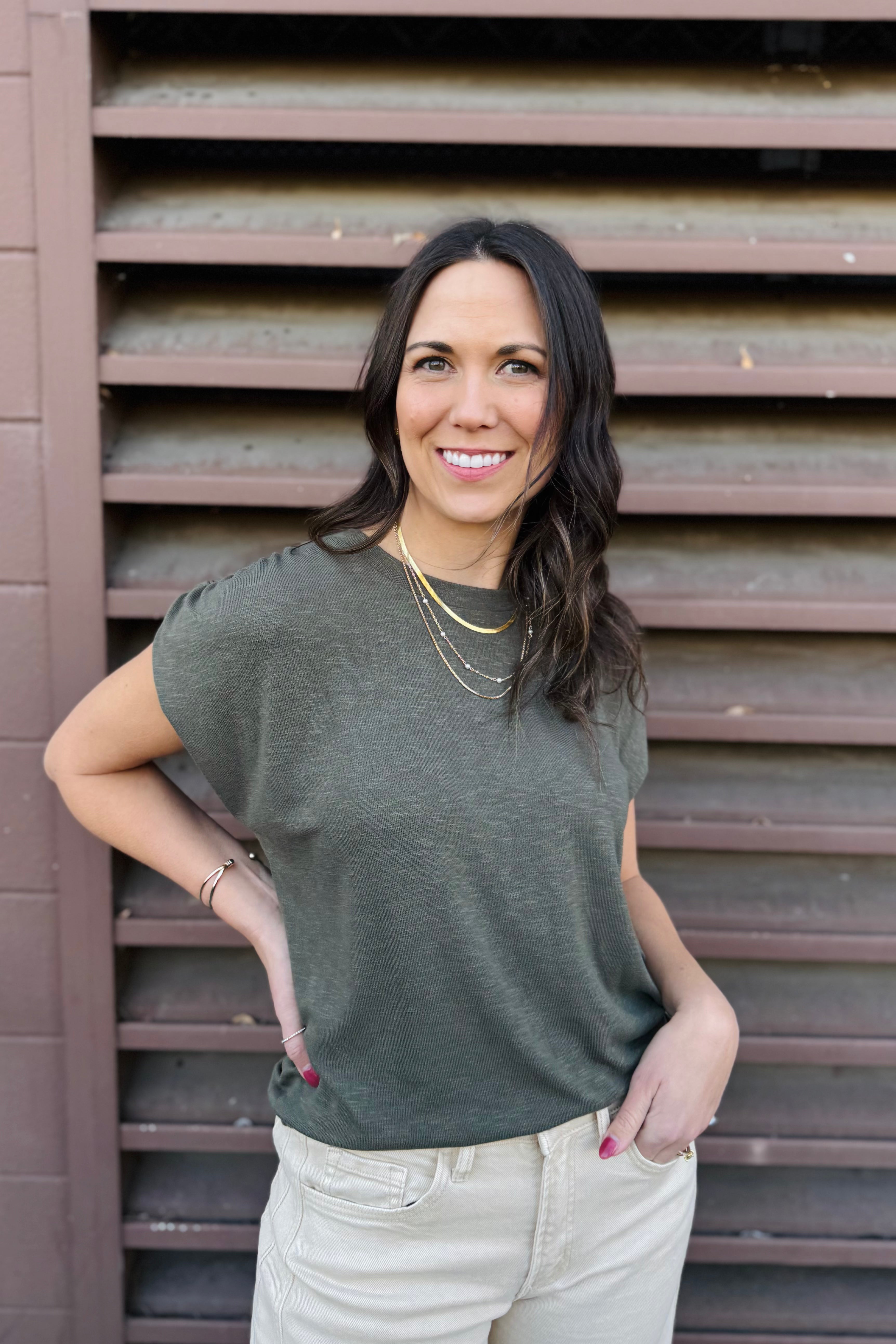 Sharon Shirred Bubble Top