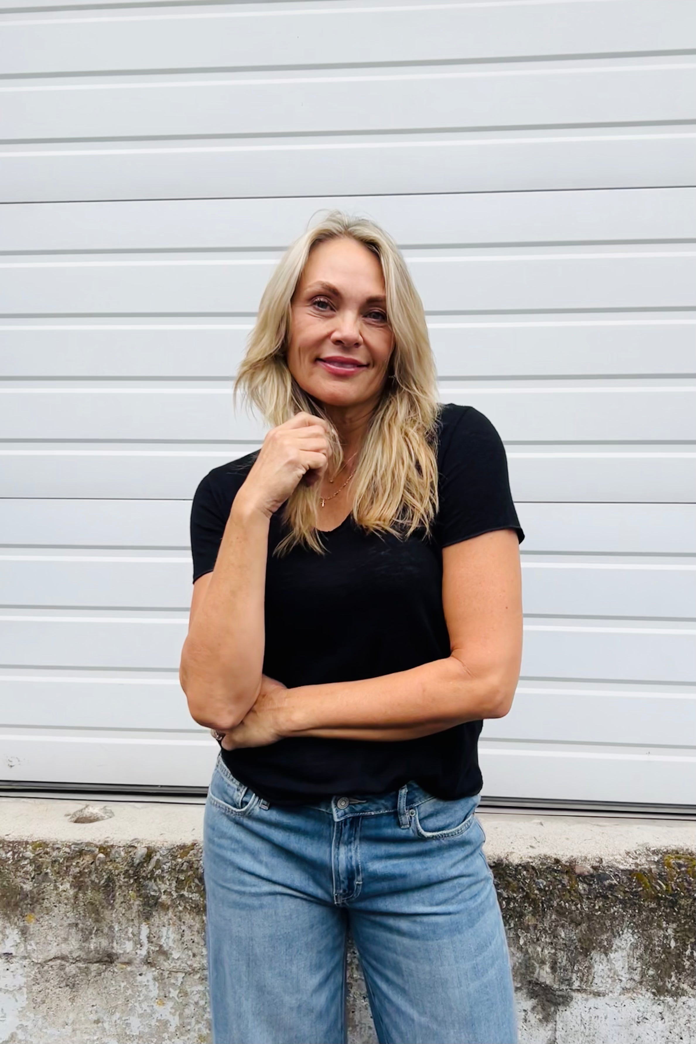 Slubbed V-Neck Top