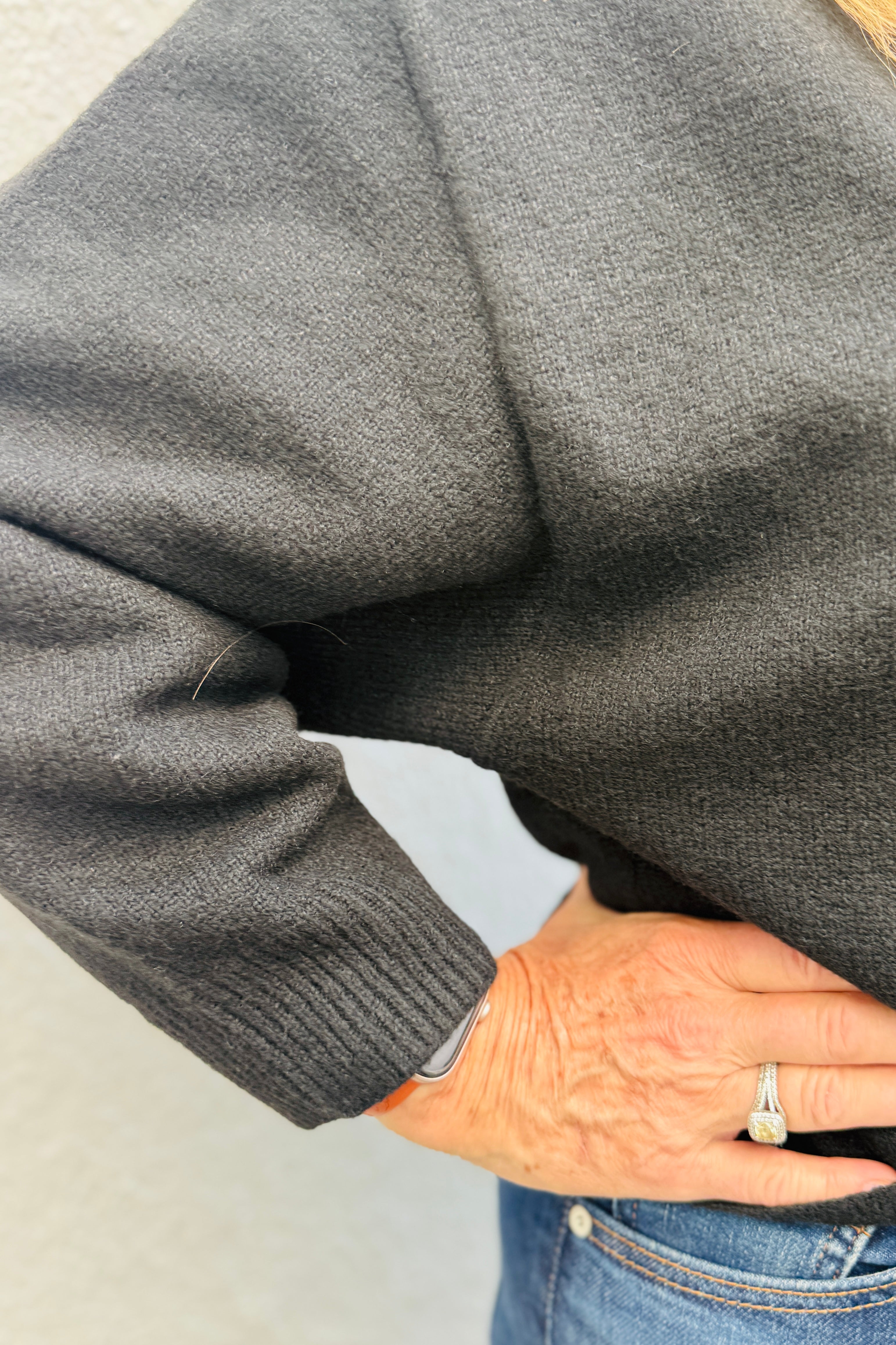 Split Turtleneck Sweater