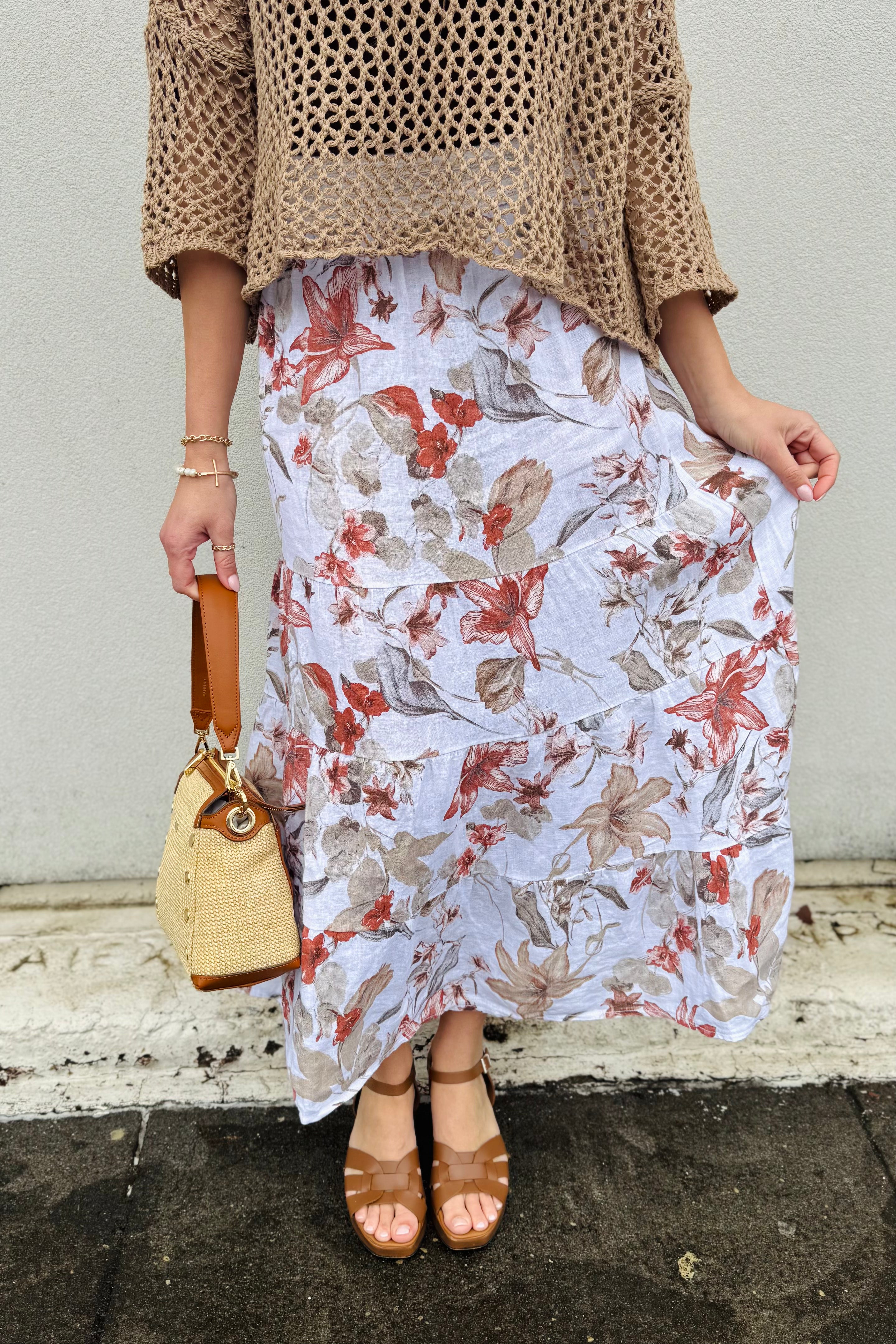 Star Flower Maxi Skirt