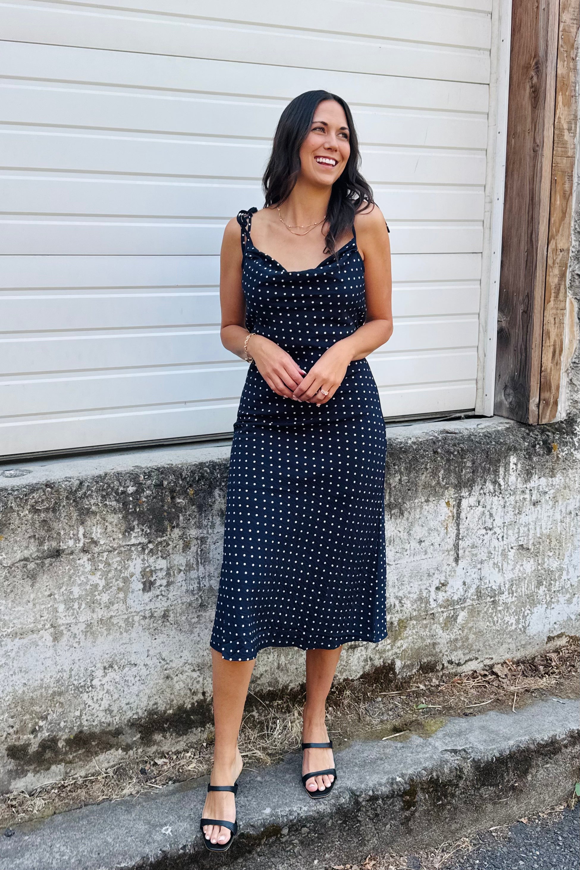 Polka Dot Midi Dress