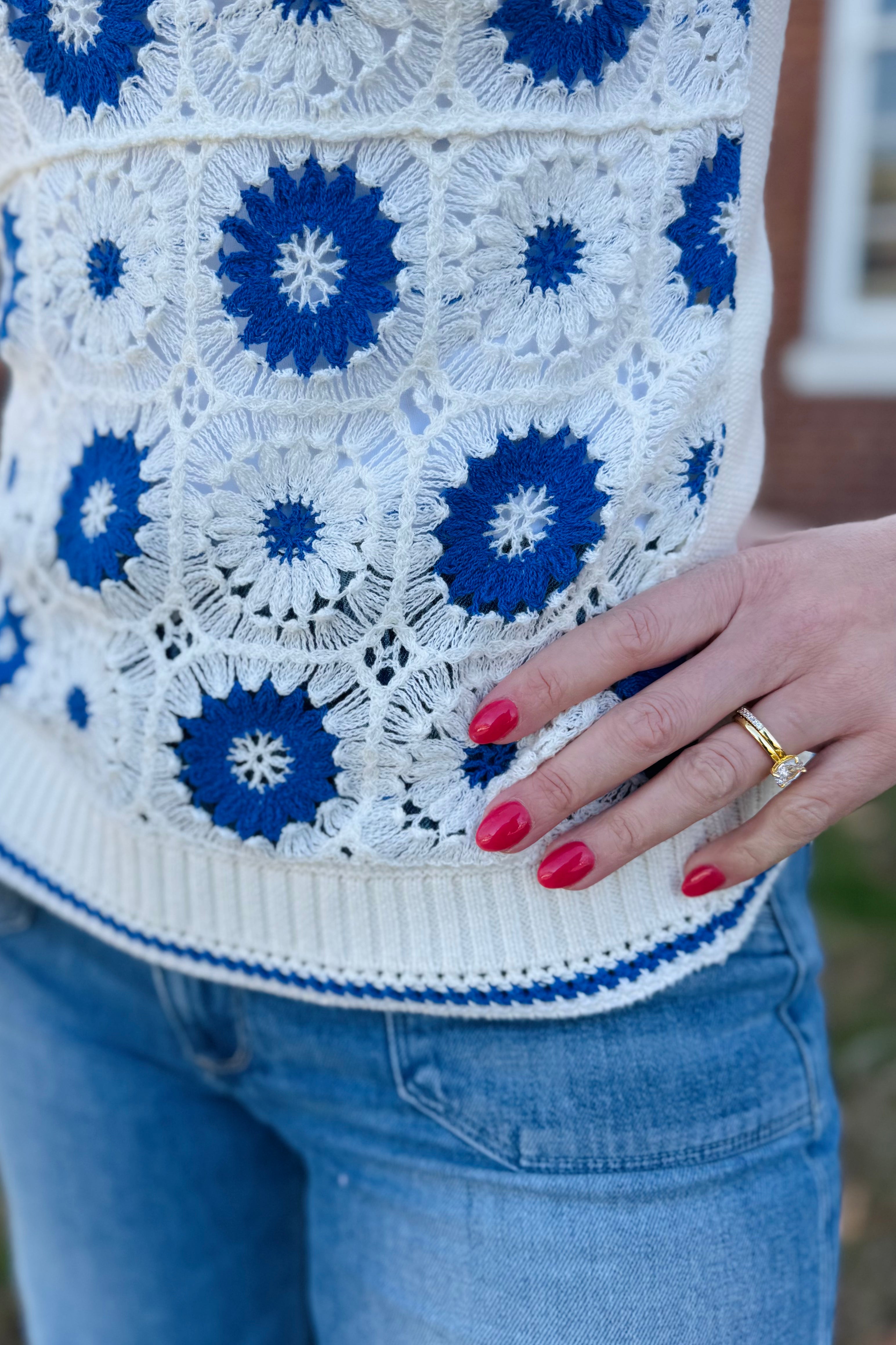 Retro Crochet Sweater Tank