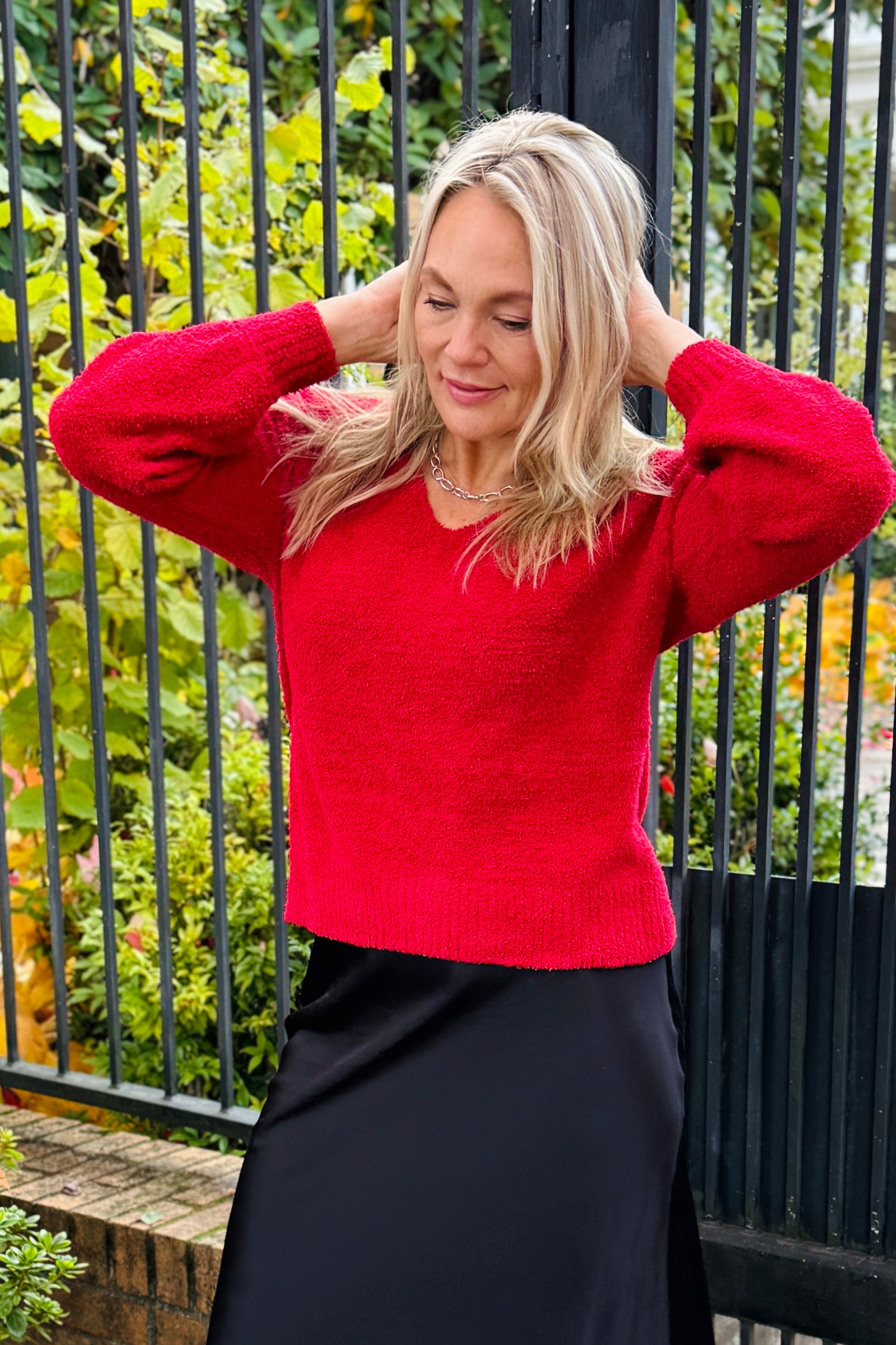 Teddy V Neck Sweater