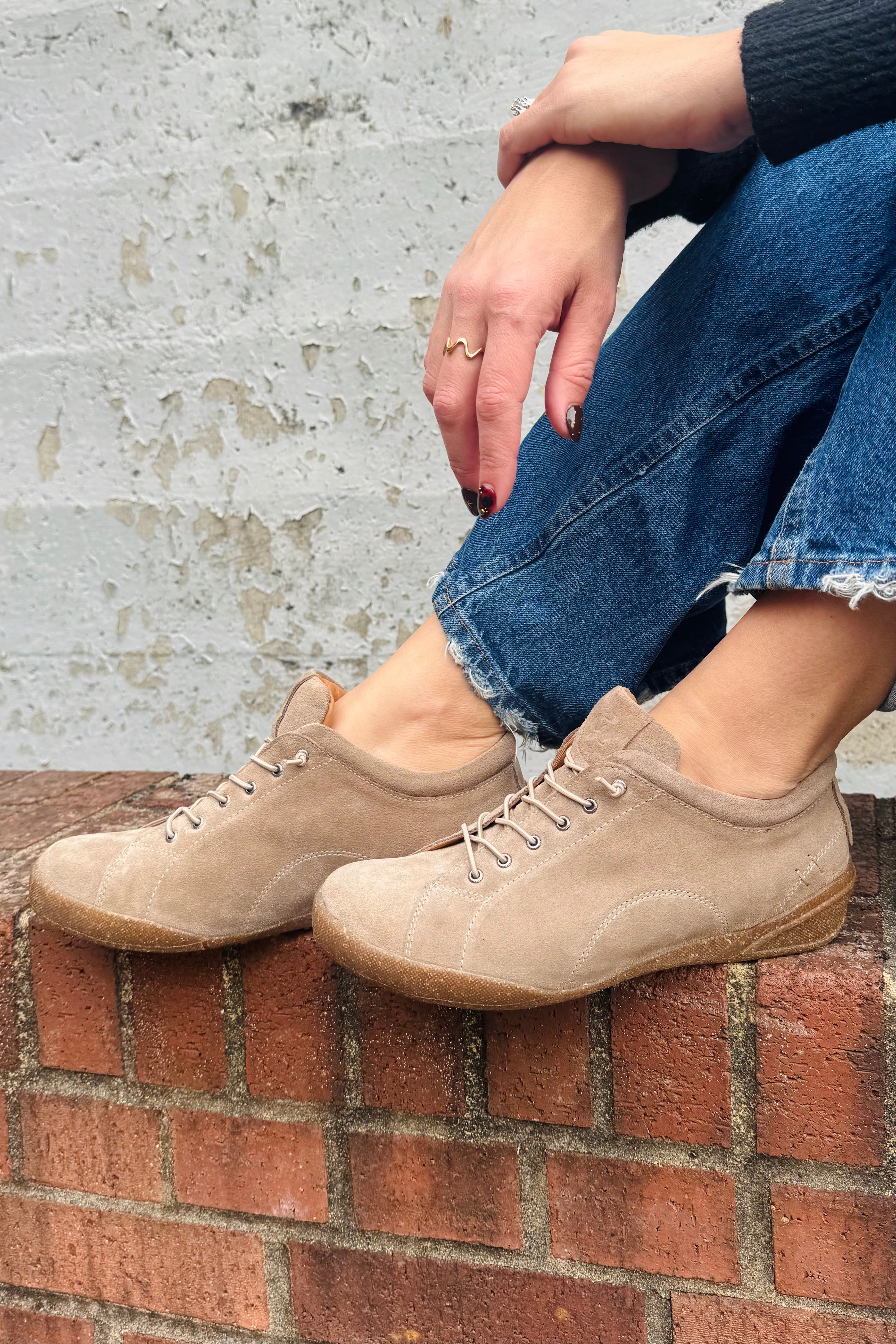 Tessa II Suede Mary Jane Sneaker - Taupe