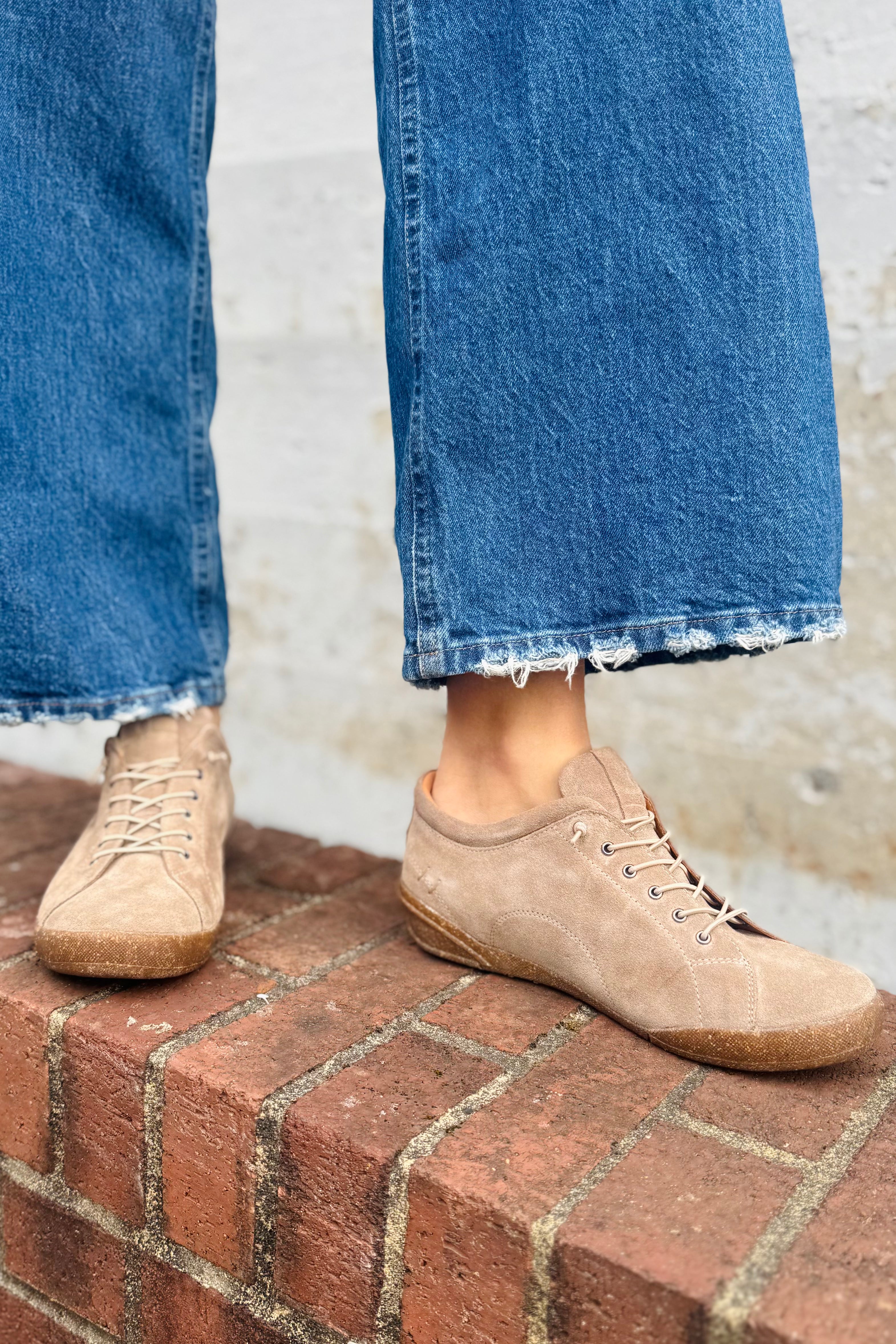 Tessa II Suede Mary Jane Sneaker - Taupe