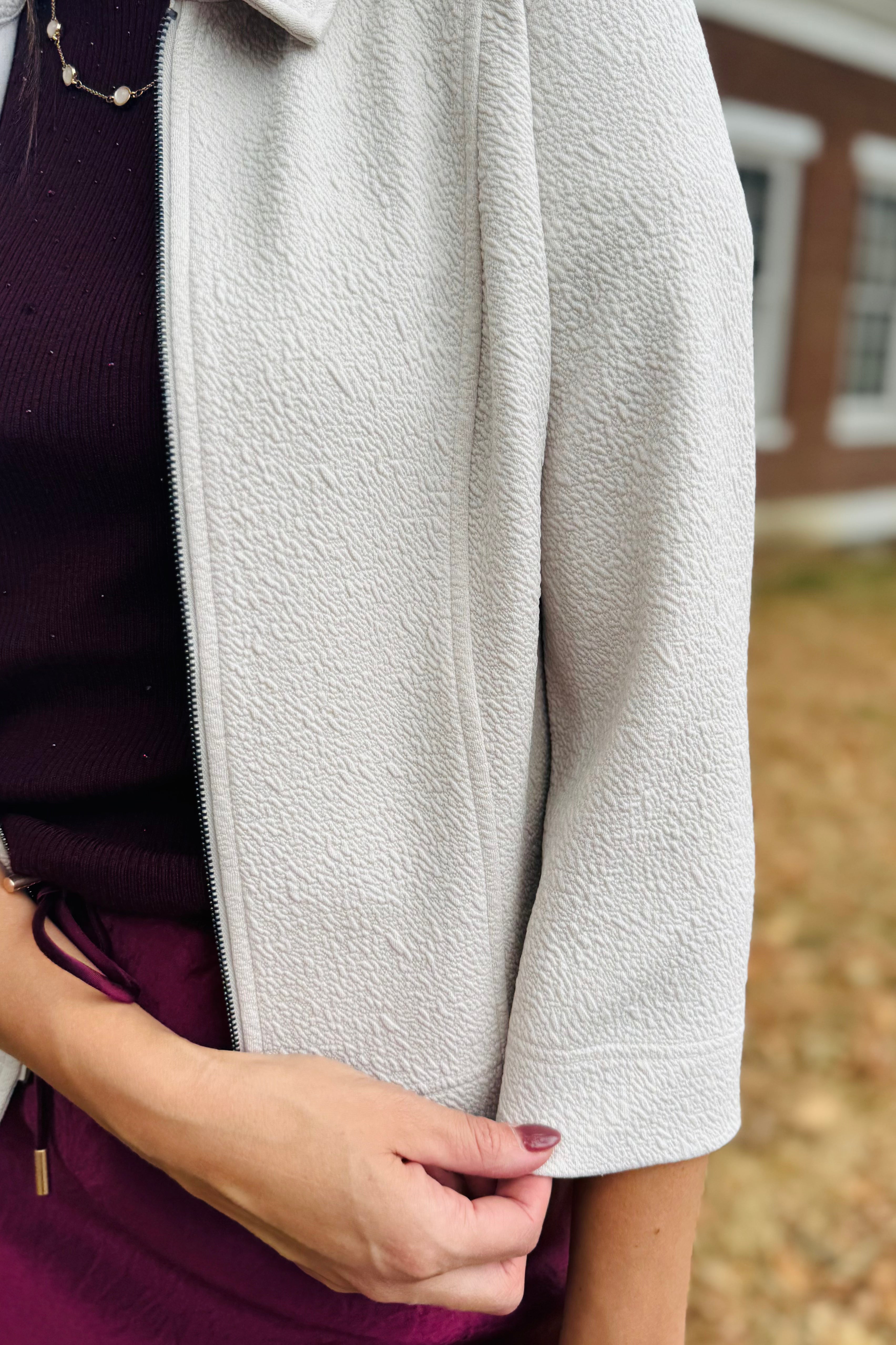 Textured Boxy Jacket