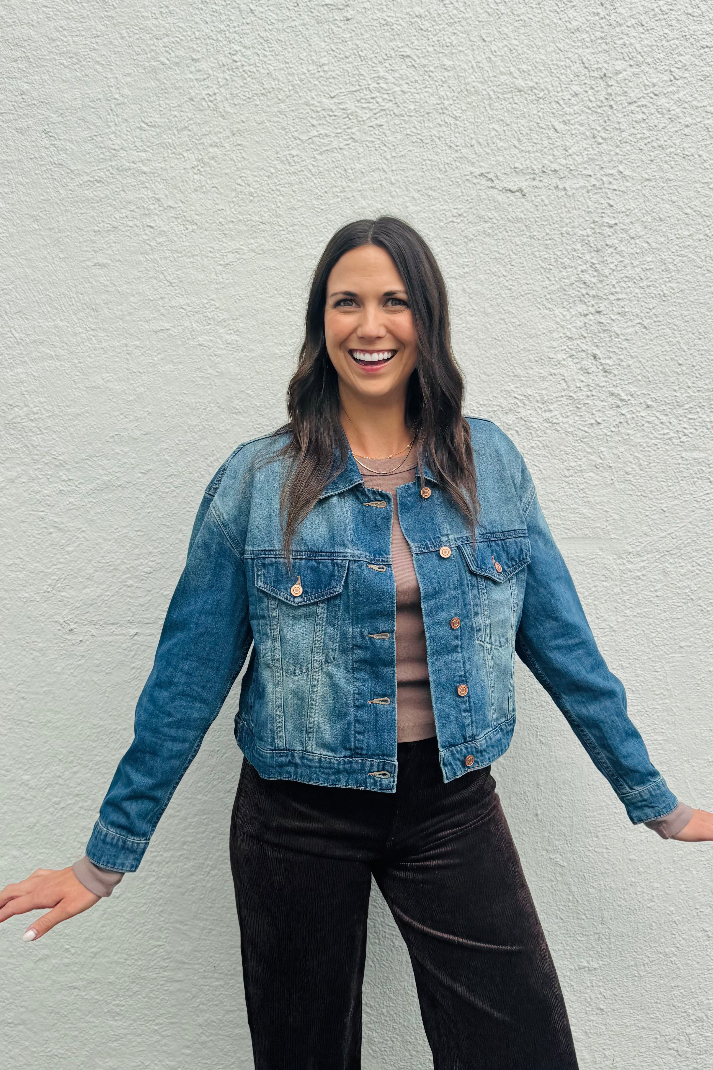 Back Pleat Denim Jacket