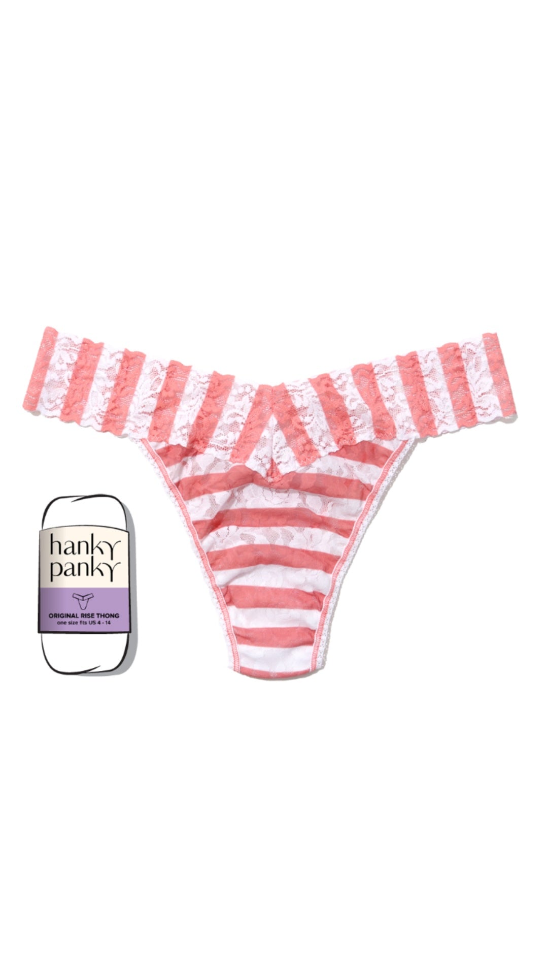 Printed Signature Lace Original Rise Thongs - Beach Club | Hanky Panky