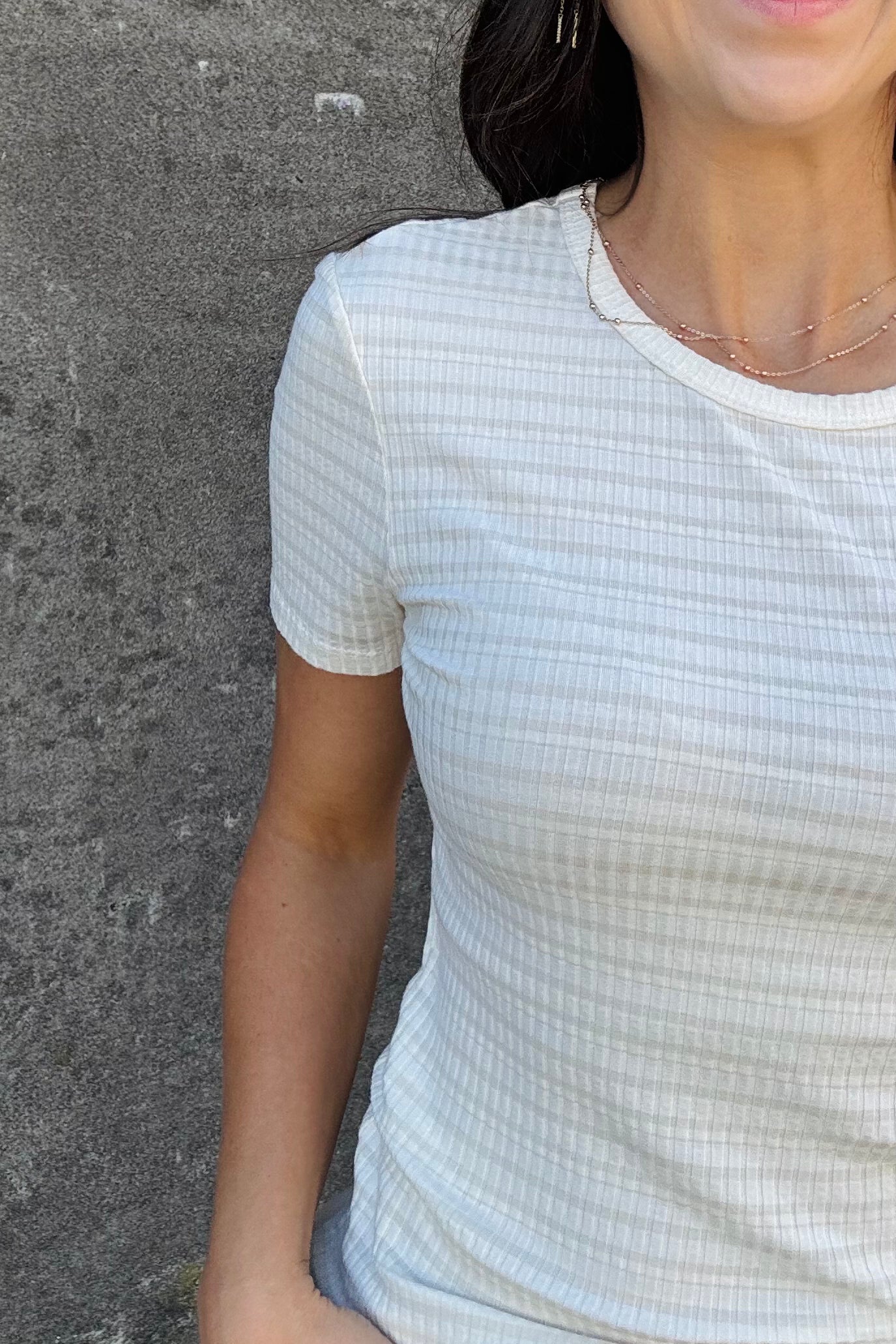 Verity Crewneck Tee-Chalk