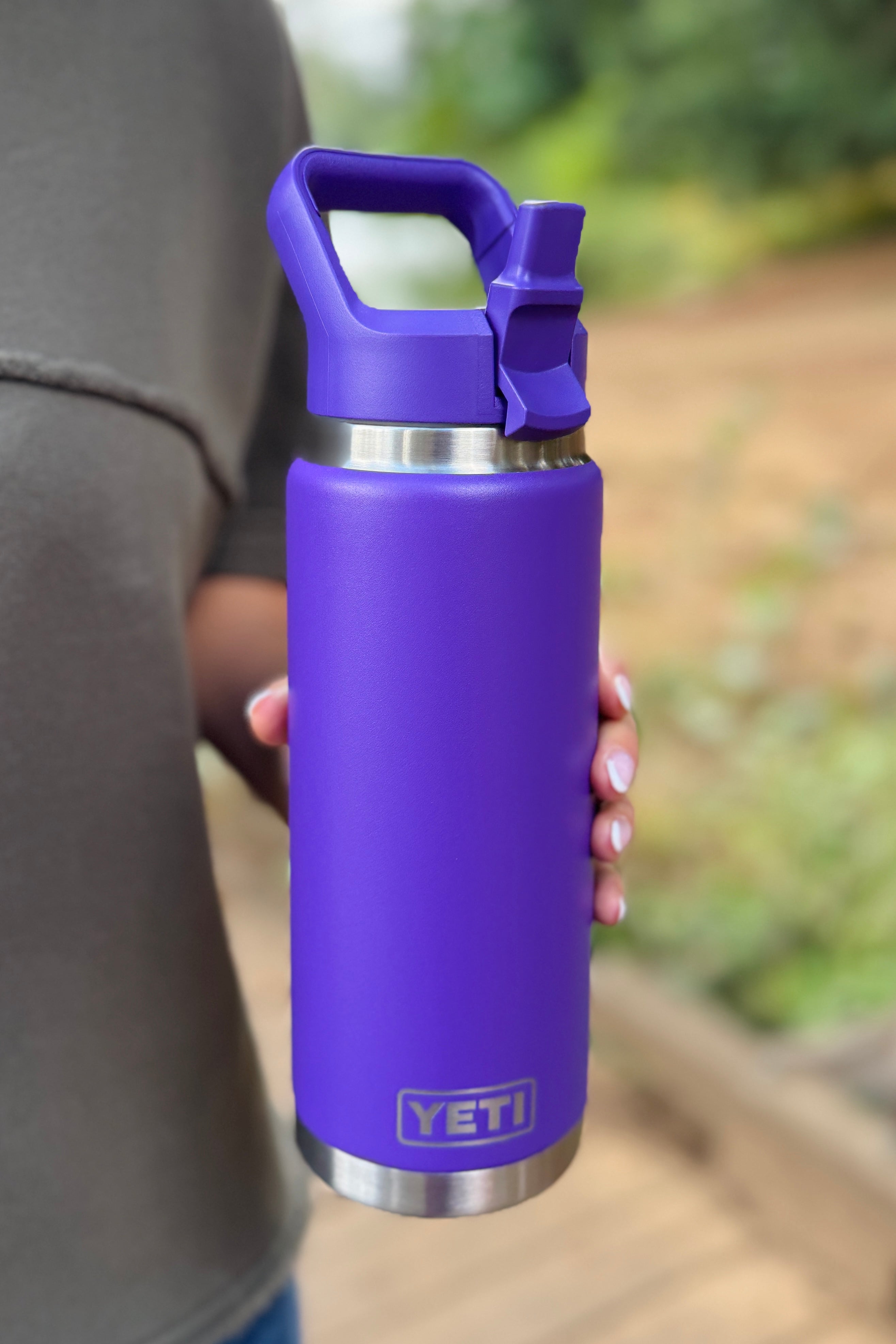YETI Rambler 26 oz Water Bottle with Straw Cap - Pace Purple
