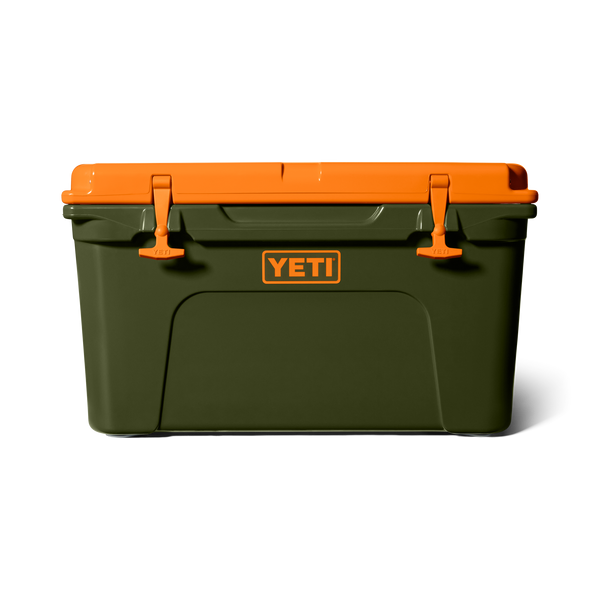 YETI Tundra 45 Hard Cooler in Olive/King Crab Orange