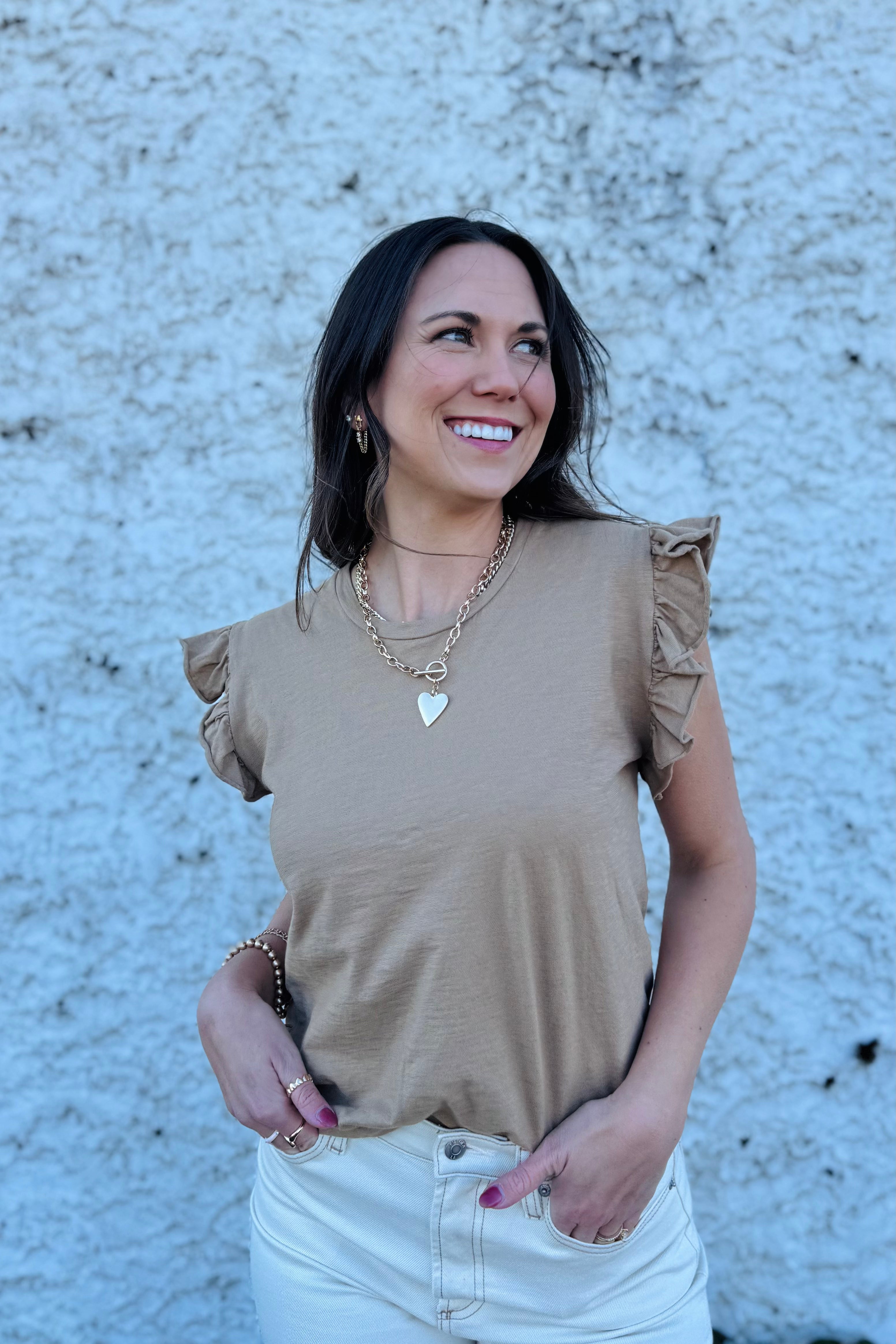 Ylora Frill Sleeve Top