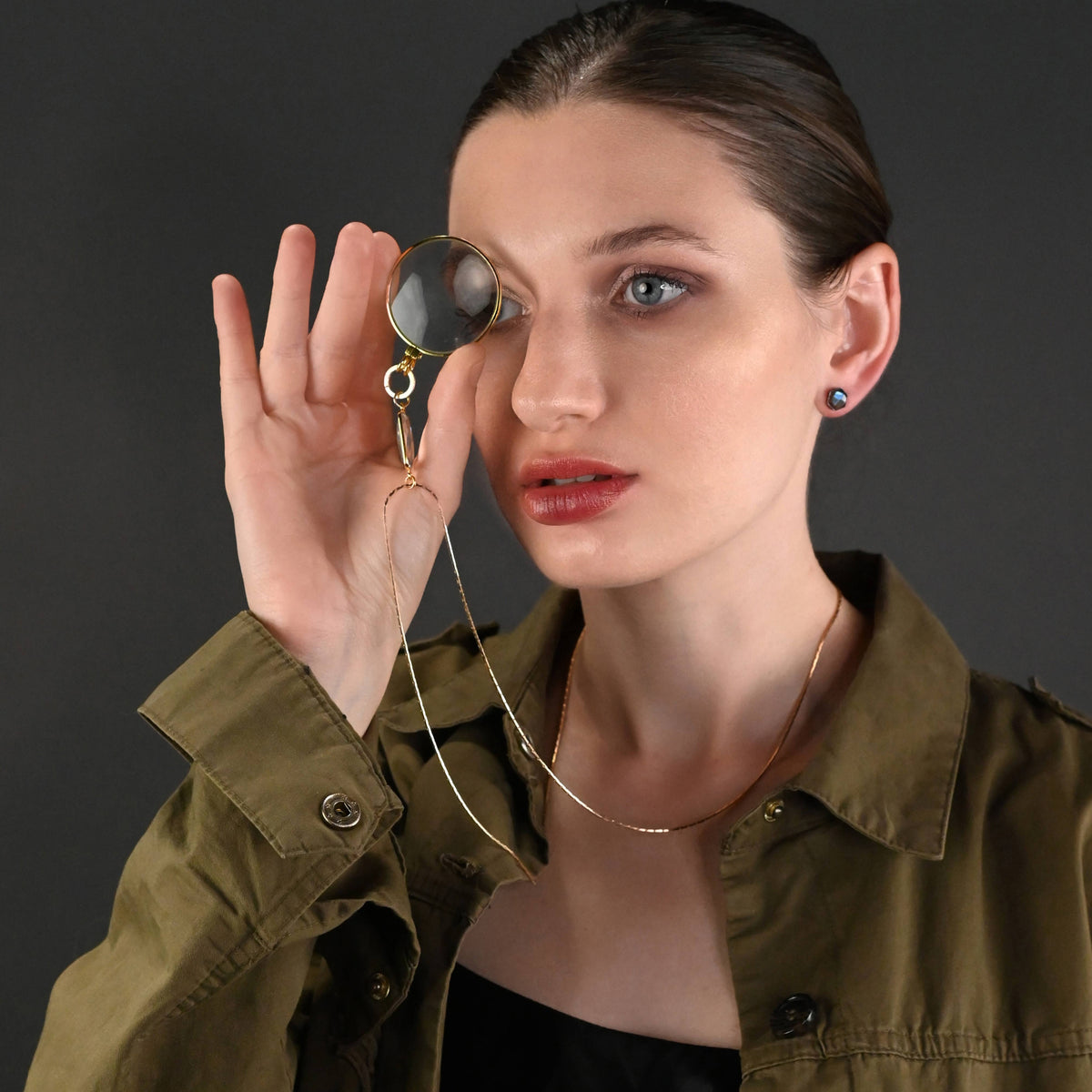 Hexagon Gemstone Studs: Strawberry Quartz | KBD Studio - view 19