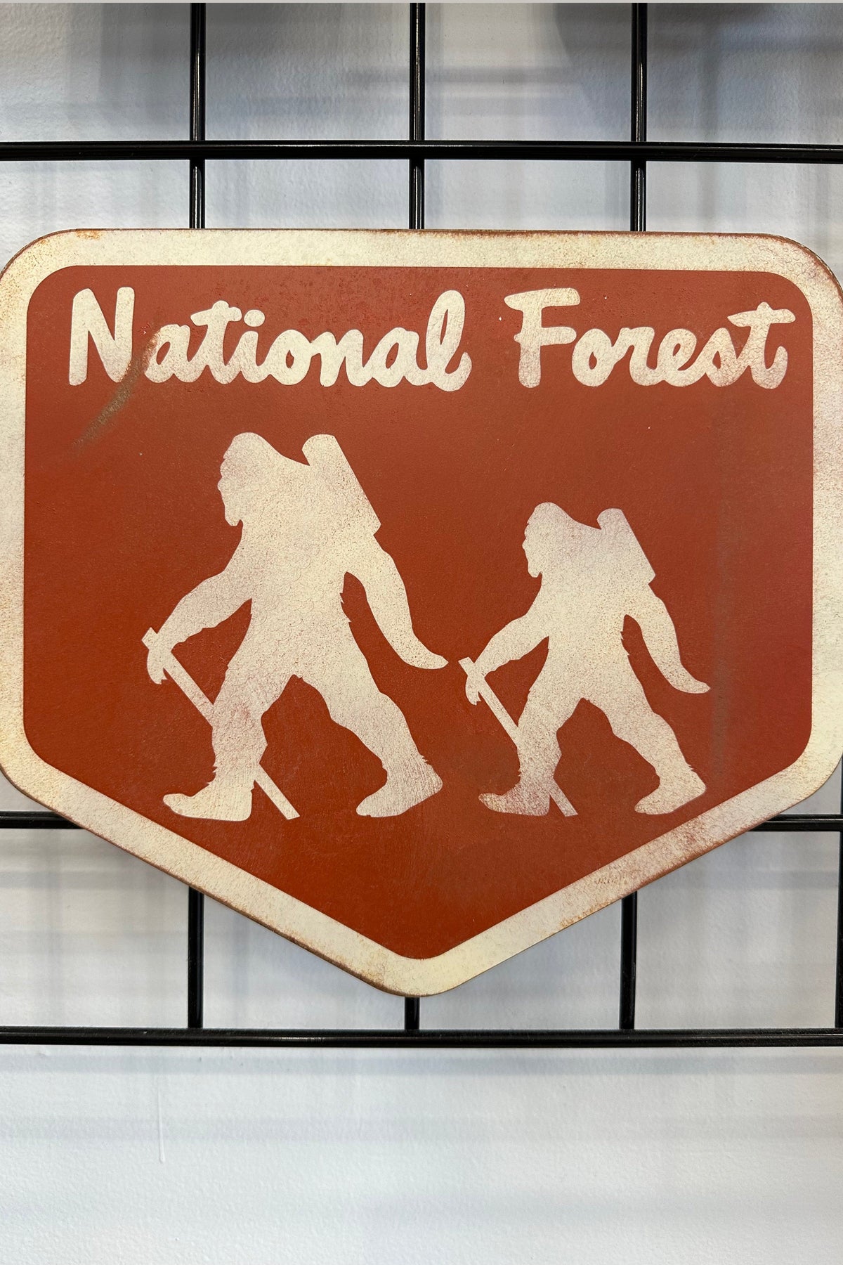 Fosterweld Adventure Sign in Autumn/Burnt Orange, a handmade rusted metal sign made in Boise, Idaho that adds rugged outdoor character to a home, cabin, lodge, garage or man cave, a great gift for hikers