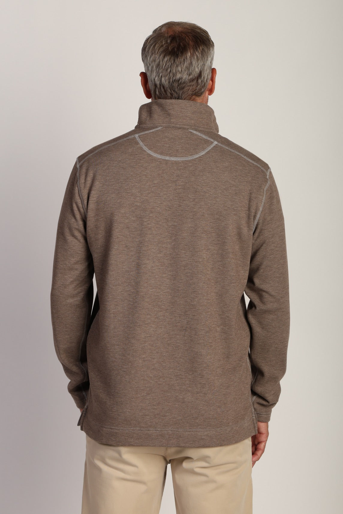True Grit All Day 1/4 Zip Pullover - Cocoa, a cozy go-to pullover for chilly mornings, road trips, the office and lounging at home