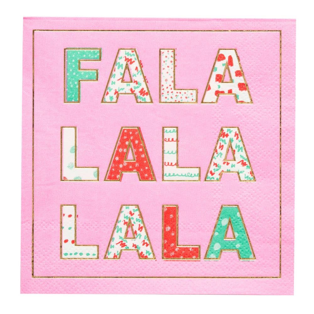 'Falalalala' Cocktail Napkins/26pk | Sophistiplate