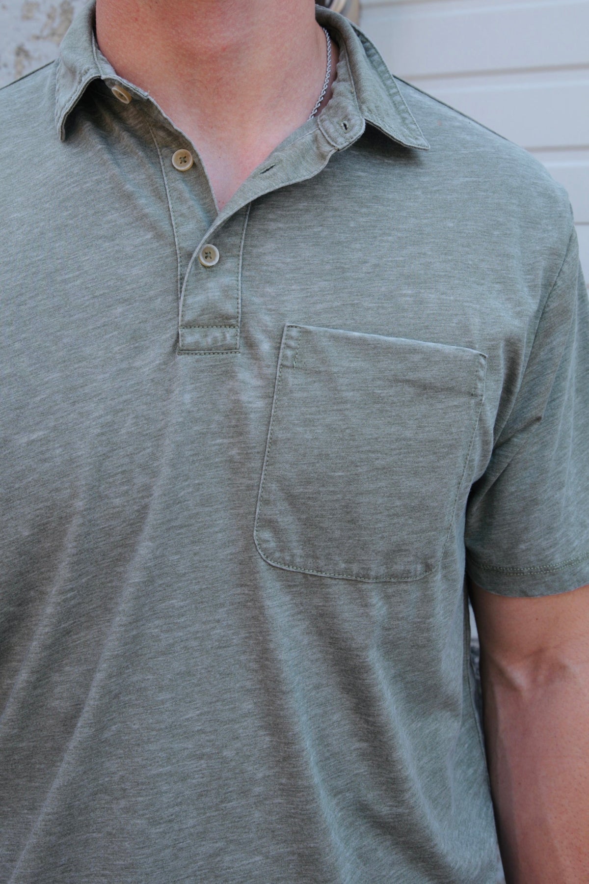 True Grit Bowery Burnout Slit Polo - Bahama Green, a polished, comfortable polo for the golf course, the office, summer dinners and weekends