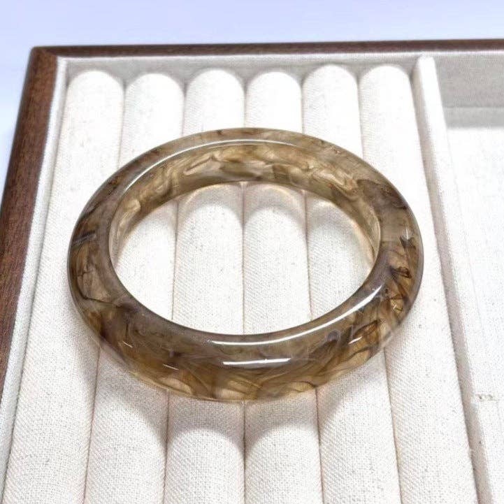 Trendy Geometric Resin Stackable Bangle Bracelet