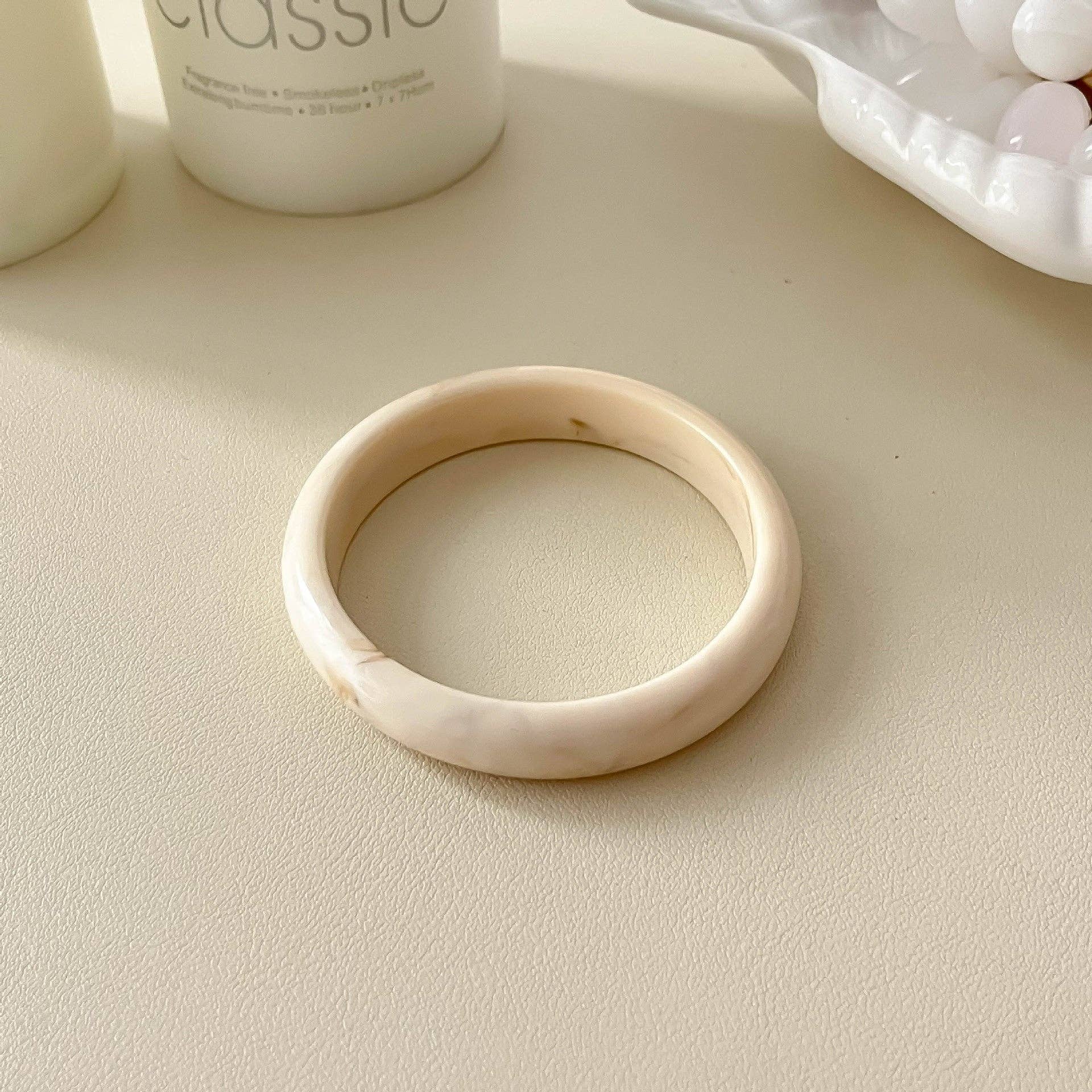 Trendy Geometric Resin Stackable Bangle Bracelet