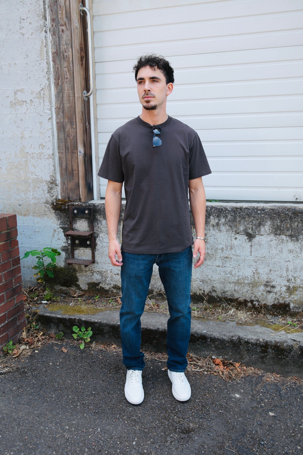 Rhythm classic vintage tee in Vintage Black, a garment-dyed, broken-in feel tee for surf trips, beach days, weekends and layering under a flannel