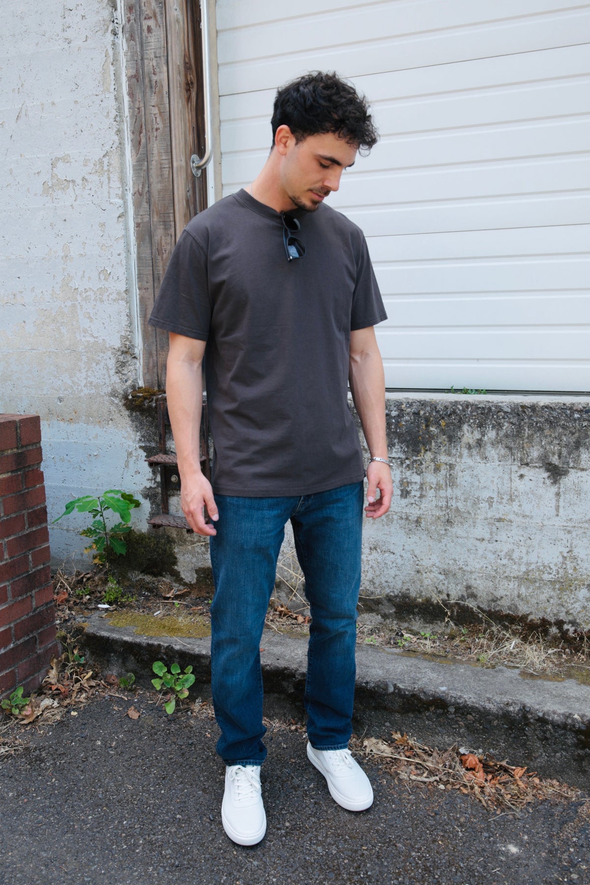 Rhythm classic vintage tee in Vintage Black, a garment-dyed, broken-in feel tee for surf trips, beach days, weekends and layering under a flannel