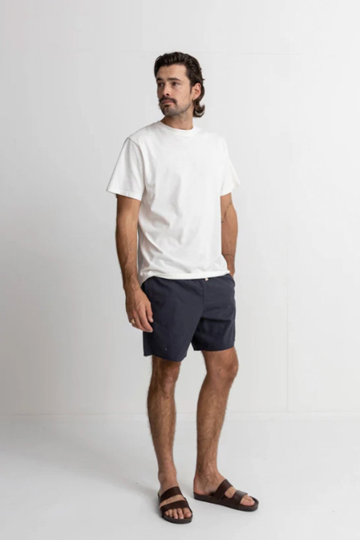 Rhythm classic vintage tee in Vintage White, a garment-dyed, broken-in feel tee for surf trips, beach days, weekends and layering under a flannel