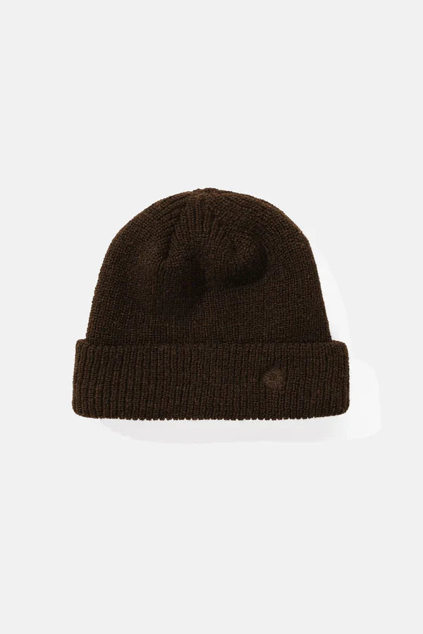 Rhythm classic watch beanie in Chocolate, a warm knit beanie for early surf sessions, fishing mornings, hikes and chilly Pacific Northwest days