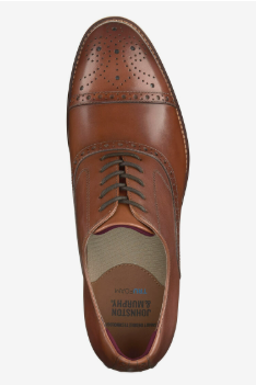 Johnston & Murphy Conard 2.0 in Tan leather, a classic dress shoe with next-level cushioned comfort for the office, weddings, date nights and special occasions