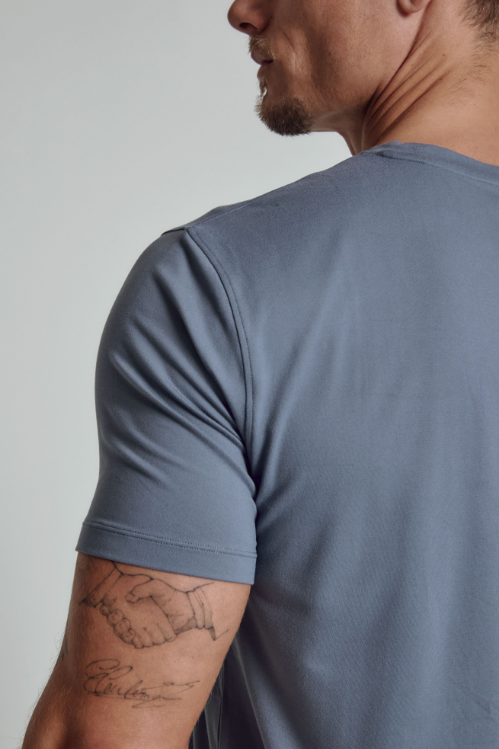 7 Diamonds Core crew neck tee in Folkstone, a functional, sustainable everyday tee that stays soft and stretchy for the gym, golf, travel and layering