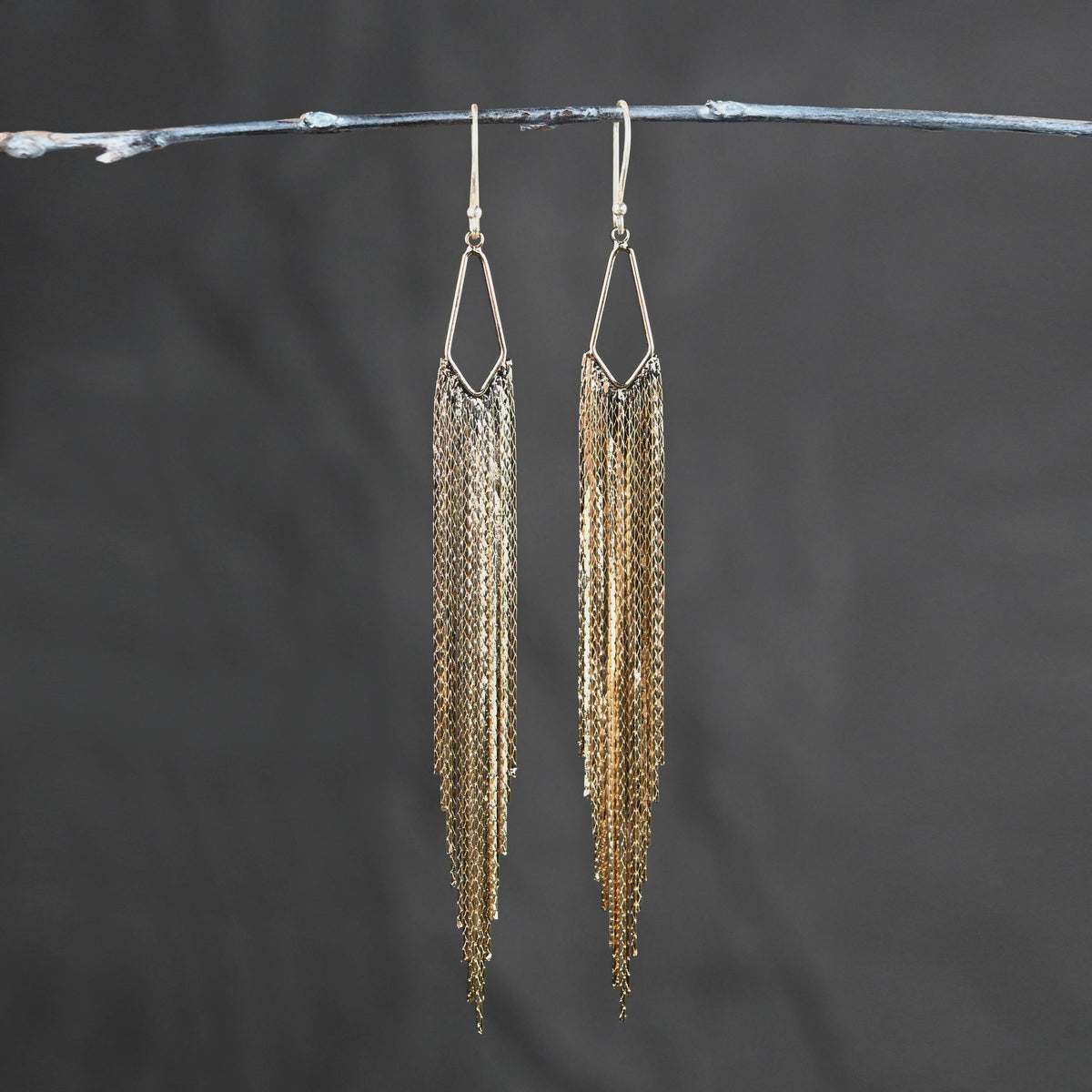 Super Dramatic Golden Mermaid Shimmer Earrings | KBD Studio