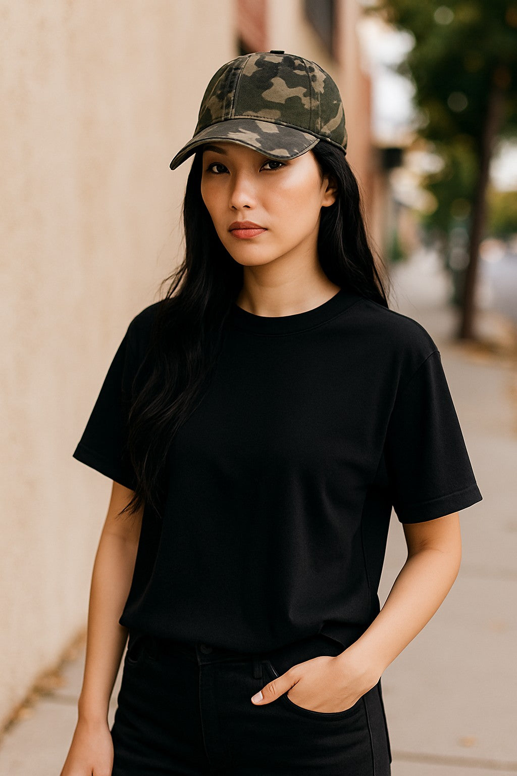 Camo Distressed Hat