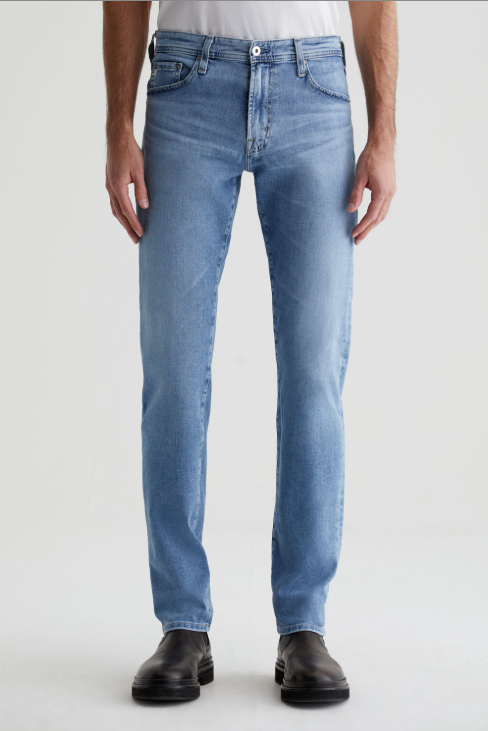 AG Everett slim straight jean in Saltillo, a comfortable, versatile denim staple that dresses up for dinner or down for weekends and everyday wear