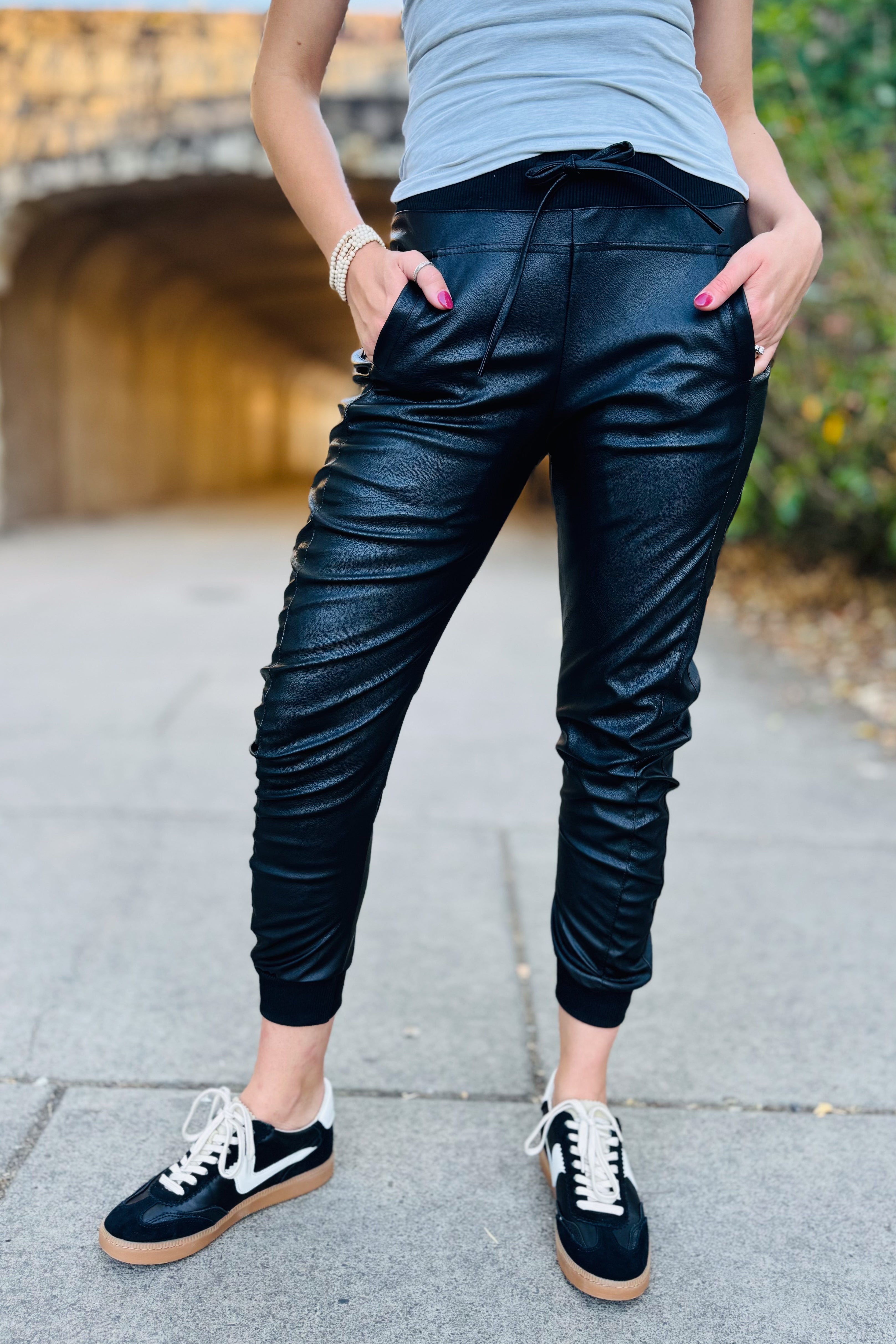 Faux Leather Ultimate Joggers