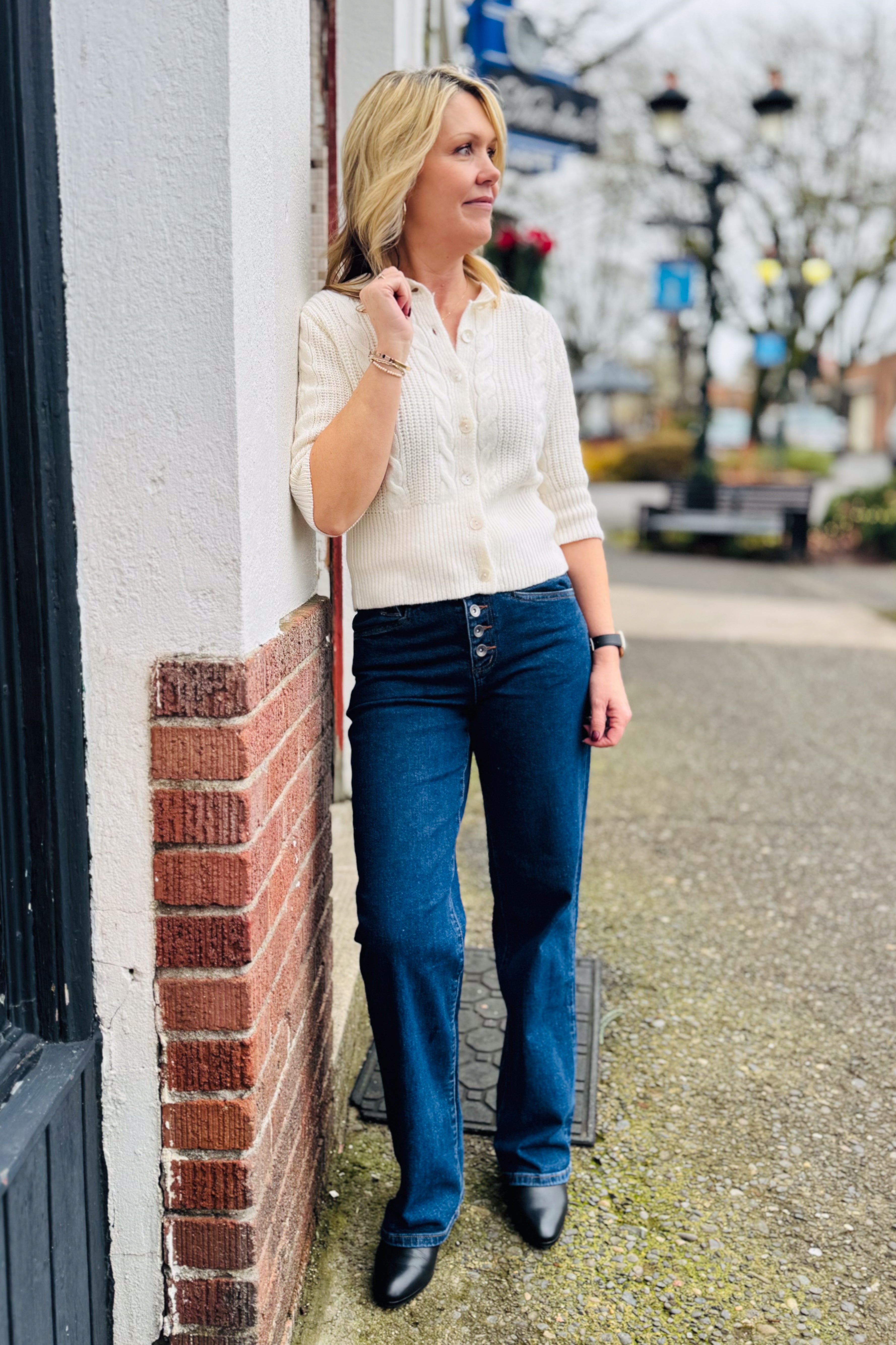 Fuzzy Cable Cardigan