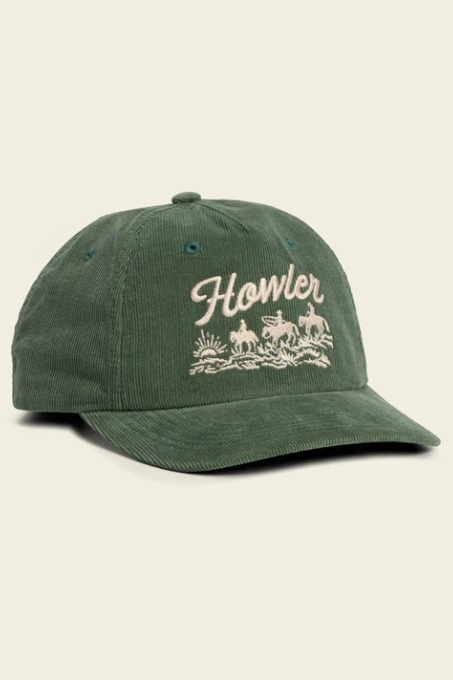 Howler Bros Posse hat in Forest Corduroy, a retro corduroy cap for fall road trips, fishing, brewery visits and everyday wear