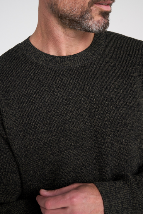 Liverpool Long Sleeve Crew Neck - Olive/Black, a comfortable long sleeve for layering, cool mornings, travel and everyday wear