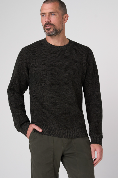 Liverpool Long Sleeve Crew Neck - Olive/Black, a comfortable long sleeve for layering, cool mornings, travel and everyday wear