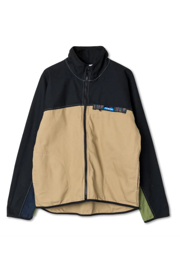 KAVU long sleeve full zip Throwshirt in NW Ugly, a cozy, fun fleece-lined layer for campfires, road trips, cabin weekends and cool Pacific Northwest days