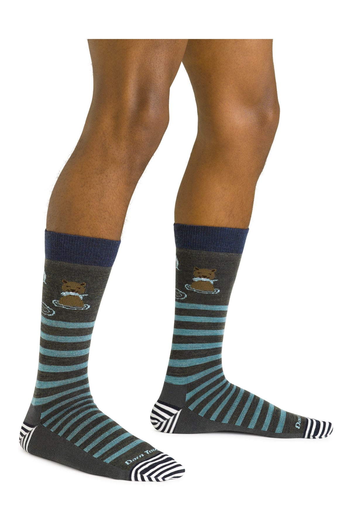 Darn Tough Men's Animal Haus Crew Lightweight Lifestyle Socks in Forest, a fun, thin merino crew sock that adds personality to everyday outfits for work, travel and weekends, and makes a great stocking stuffer, guaranteed for life