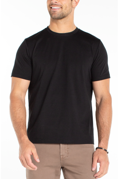 Liverpool Men's Crewneck Tee - Black, an easy everyday tee for casual Fridays, camping trips and hanging out on the weekend