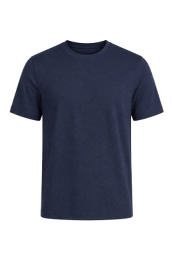 Liverpool men's crewneck tee in navy, a soft everyday short sleeve t-shirt for layering, weekends and warm days