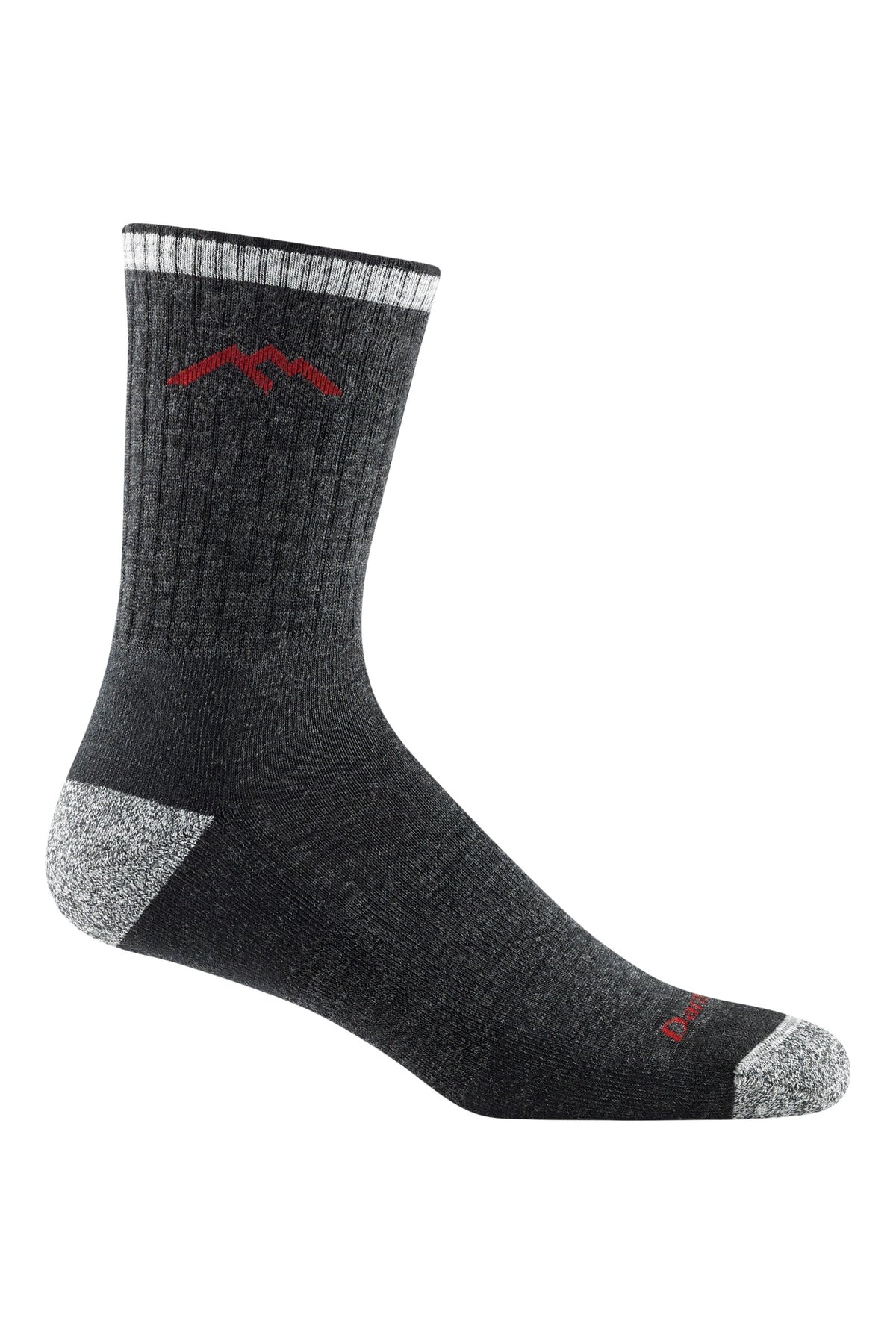 Darn Tough Men's Hiker Micro Crew Midweight Hiking Socks in Black, Darn Tough's best-selling midweight cushioned merino hiking sock, built for long days on the trail, job sites, hunting and cold-weather wear, guaranteed for life