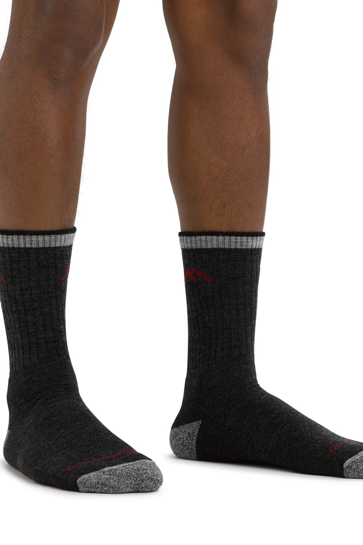 Darn Tough Men's Hiker Micro Crew Midweight Hiking Socks in Black, Darn Tough's best-selling midweight cushioned merino hiking sock, built for long days on the trail, job sites, hunting and cold-weather wear, guaranteed for life