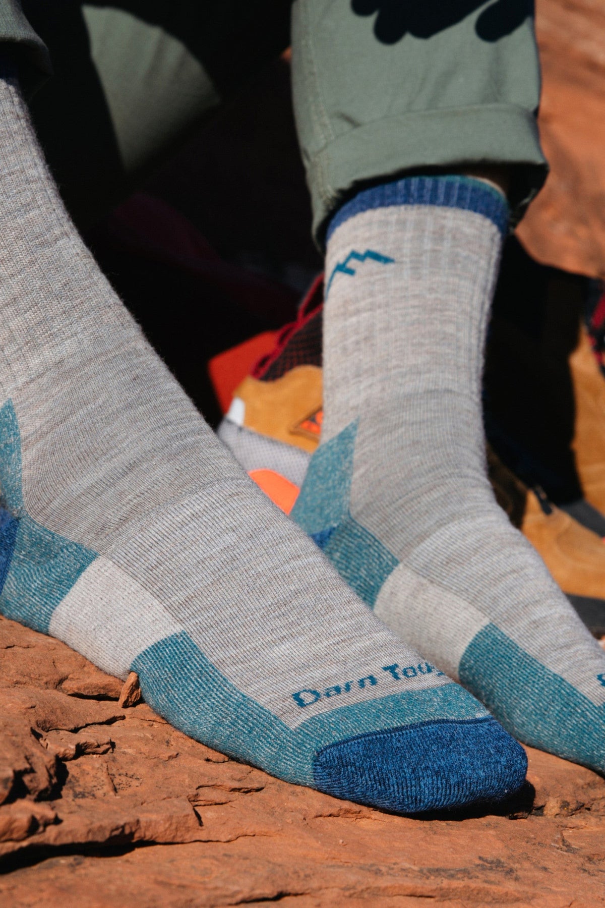 Darn Tough Men's Hiker Micro Crew Midweight Hiking Socks in Rye, Darn Tough's best-selling midweight cushioned merino hiking sock, built for long days on the trail, job sites, hunting and cold-weather wear, guaranteed for life